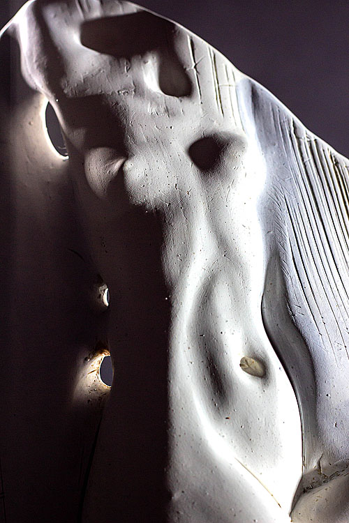 Керамический рельеф "Венера" окись меди, фаянс, соли, автор Елена Сластникова