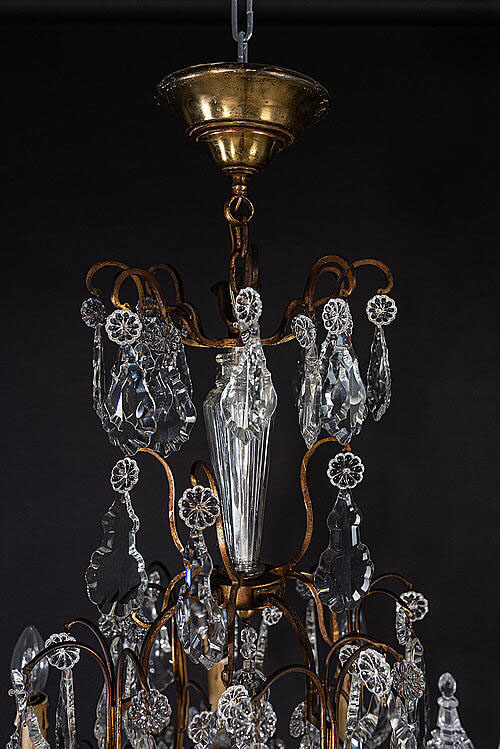Люстра "Помпе", стиль Людовика XV, хрусталь, бронза, Франция, рубеж XIX-XX вв