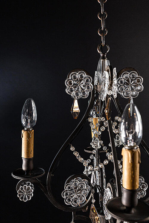 Люстра "Ами", хрусталь, стекло, металл, Франция, первая половина XX века