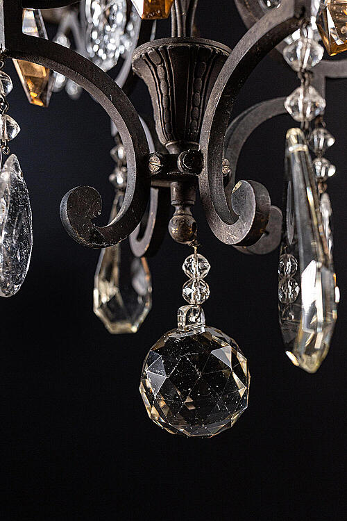 Люстра "Ами", хрусталь, стекло, металл, Франция, первая половина XX века