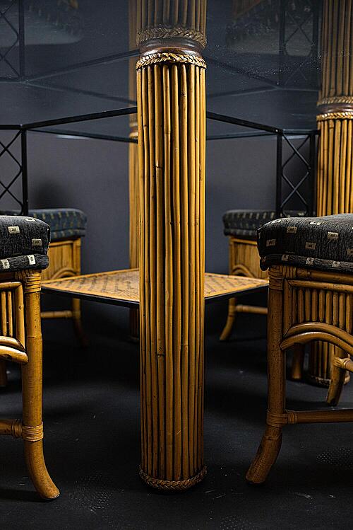 Комплект мебели "Артикуле", бамбук, текстиль, Франция, середина XX века