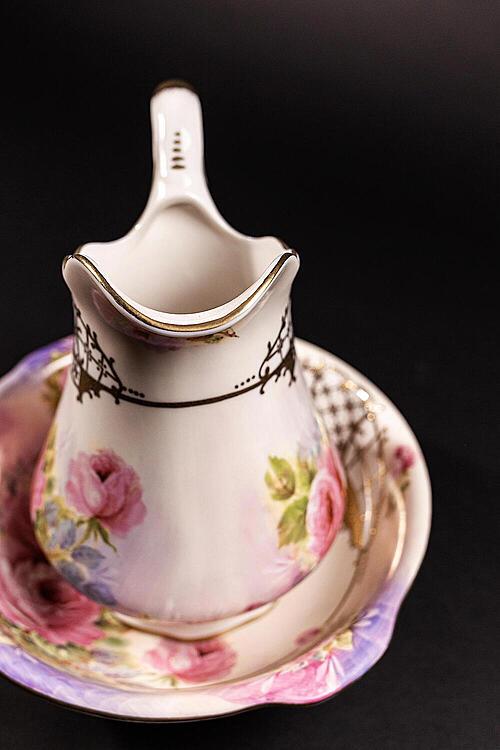 Кувшин и чаша для умывания, "Флорель" фарфор, "Meander",Нидерланды, середина XX века