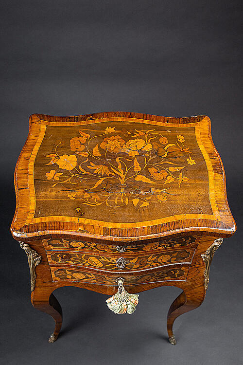 Столик для рукоделия "Мари", маркетри, зеркало, бронза, Франция, вторая половина XIX века