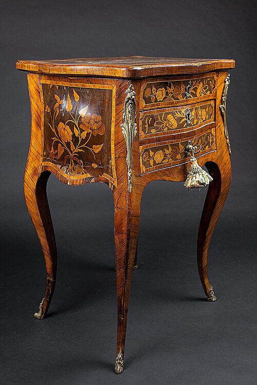 Столик для рукоделия "Мари", маркетри, зеркало, бронза, Франция, вторая половина XIX века