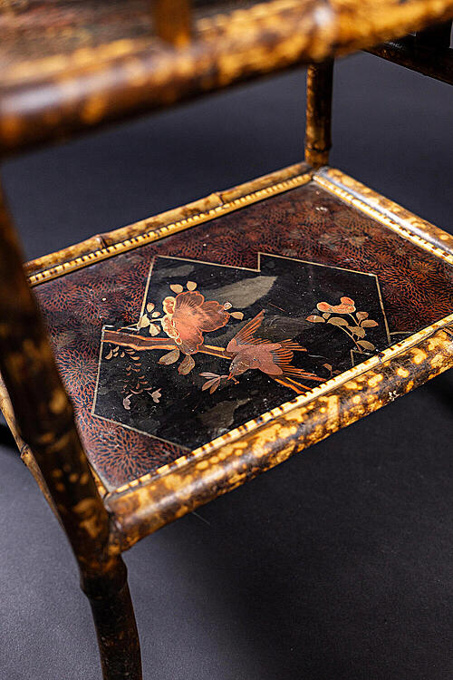 Газетница "Ориент", бамбук, роспись по металлу, латунь, Наполеон III, Франция, конец XIX