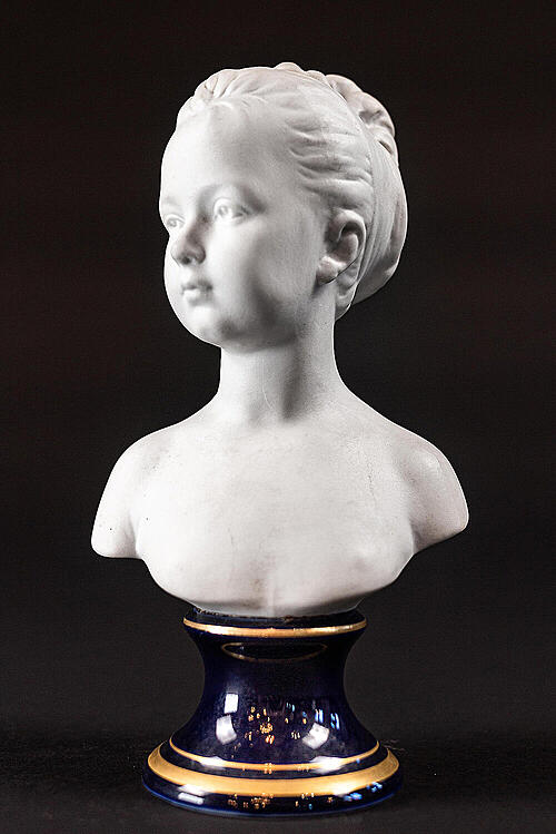 Бюст фарфоровый "Луиза", по модели скульптора Жана- Антуана Удона, фарфор, Porcelaine de France, Фра