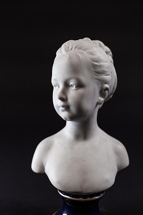 Бюст фарфоровый "Луиза", по модели скульптора Жана- Антуана Удона, фарфор, Porcelaine de France, Фра