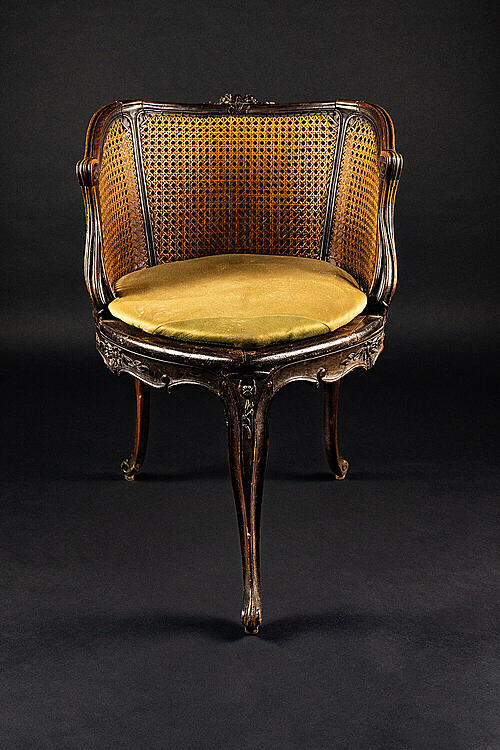 Кресло "Тенон", рококо, ротанг, дерево, резьба, ротанг, Франция, вторая половина XVIII века