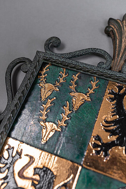 Гербовые щиты "Альпы", бронза, металл, Франция, первая половина XX века