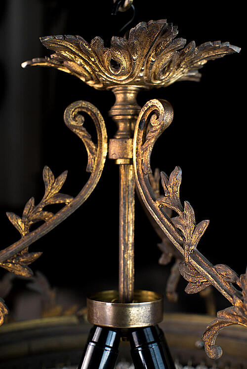 Люстра "Эмиль", бронза, стекло, Франция рубеж XIX-XX вв.