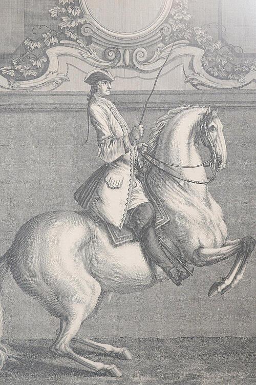Офорт "Всадник", автор Иоганн Элиас Ридингер, Аугсбург, Германия, вторая половина XVIII века