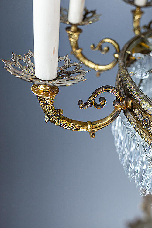 Люстра хрустальная "Франсуа", стиль Ампир, хрусталь, бронза, латунь, Франция, вторая половина XX век