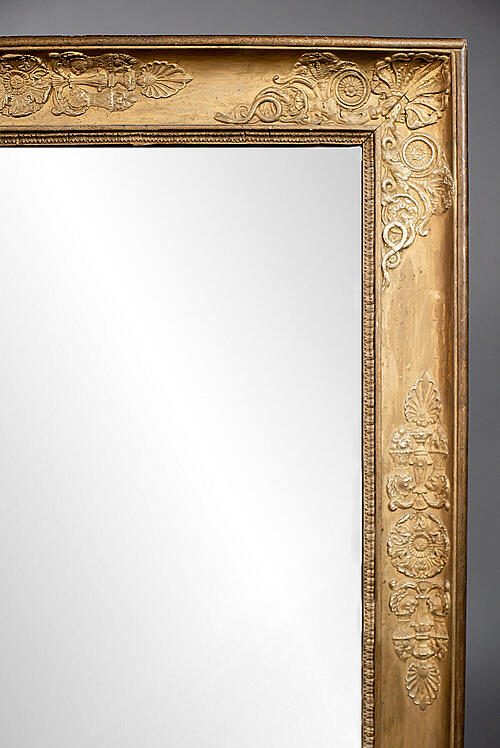 Зеркало "Пальметта", стиль "Ампир", дерево, рельеф, левкас, золочение, Франция, рубеж XIX-XX вв