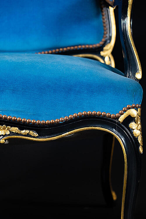 Кресла парные "Лапис", стиль Наполеона III, первая половина XX века