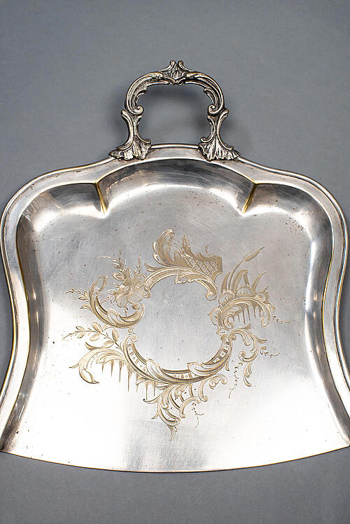 Набор для уборки крошек стола "Жюль", серебро, серебрение, Франция, рубеж XIX-XX вв