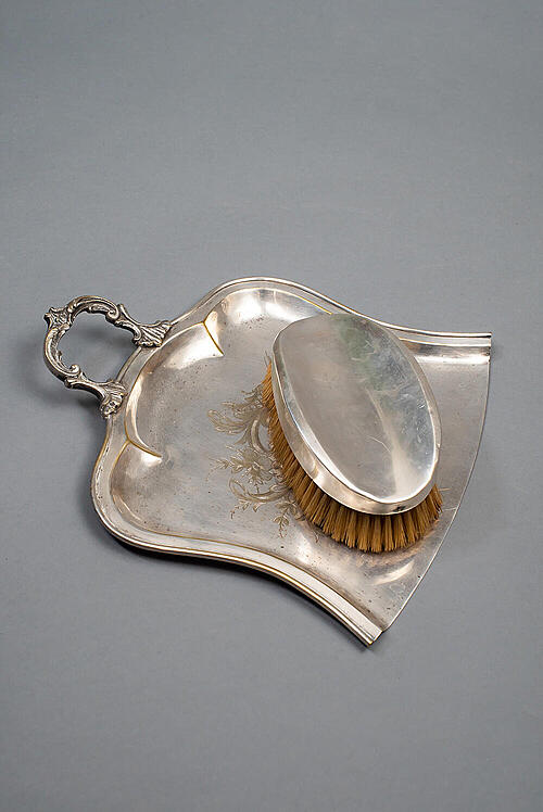 Набор для уборки крошек стола "Жюль", серебро, серебрение, Франция, рубеж XIX-XX вв