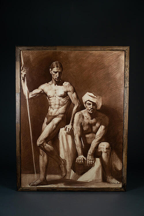 Картина "Мужские портреты", графика, Екатерина Элефтериади