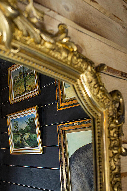 Зеркало "Кристиан", дерево, левкас, сусальное золото, Франция, вторая половина XIX века