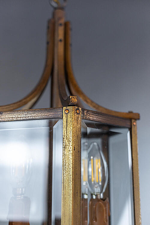 Фонарь "Верье", латунь, стекло, Франция, первая половина XX века