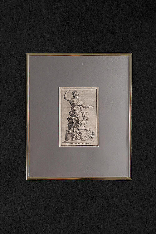 Комплект гравюр (8 шт.)  "Римские эстампы", по работам Сальватора Роза, Италия, вторая половина XVII