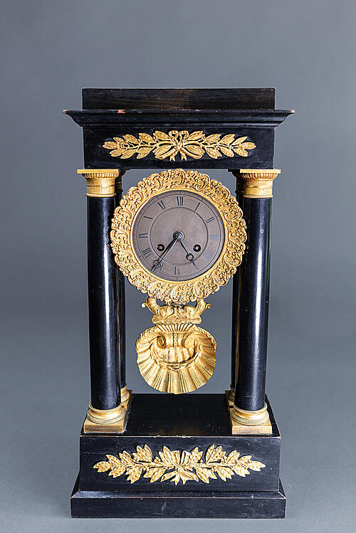 Часы "Себастьян", дерево, бронза, Франция, конец XIX века