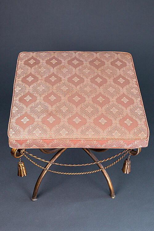 Банкетка "Тео", бронза, текстиль, Франция, первая половина XX века