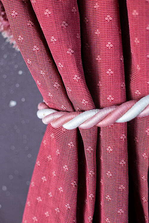 Подхваты для штор "Элизе", текстиль, Франция, вторая половина XX века | розовые