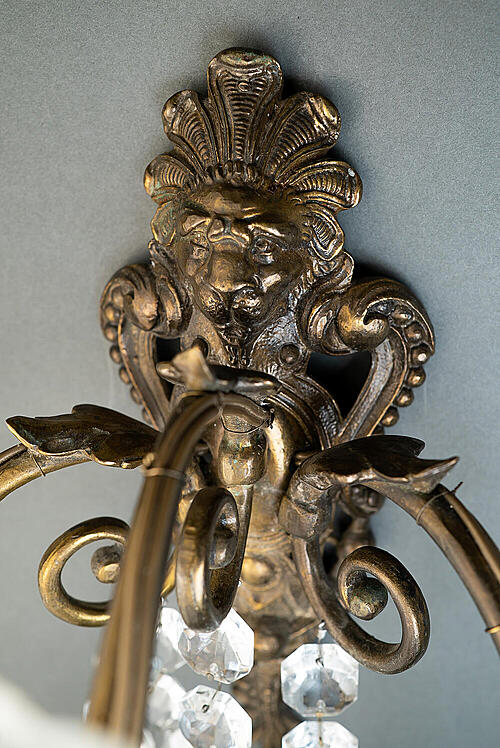 Бра "Каскад", хрусталь, бронза, Франция, конец XIX века