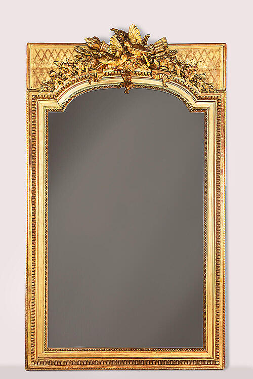 Зеркало "Дуэт", дерево, левкас, сусальное золото, Франция, вторая половина XIX  века