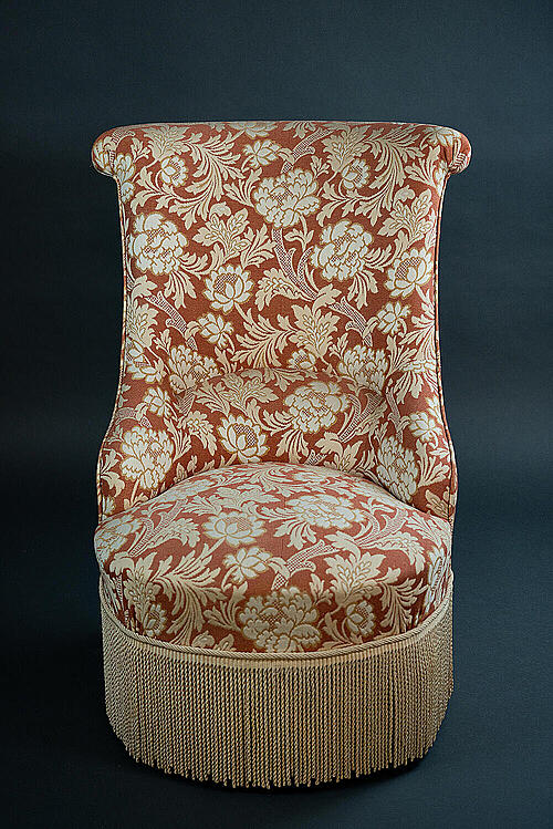 Кресло будуарное "Натали", стиль Наполеон III, массив дерева, Франция, начало XX века