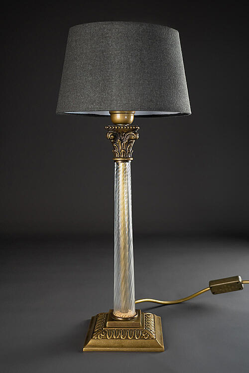 Настольные лампы "Коринф", бронза, стекло, Франция, середина XX века