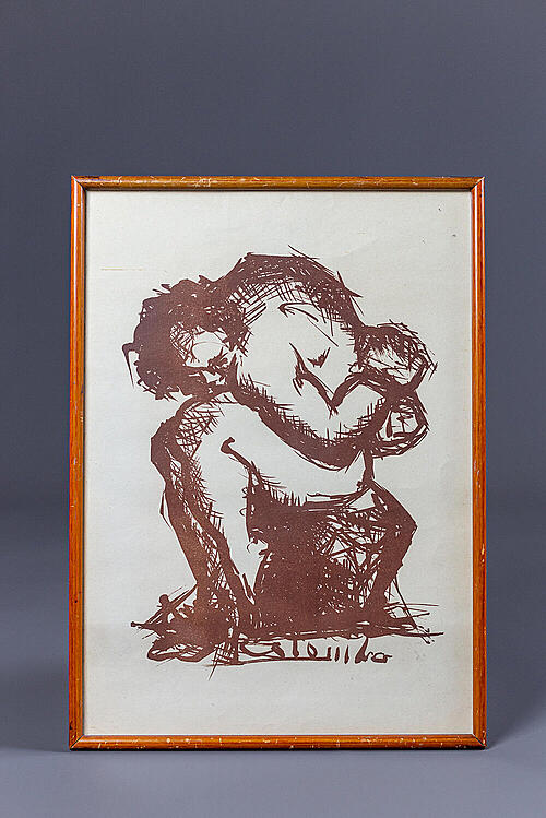 Литография винтажная "Узник", печать, бумага, Франция, середина XX века