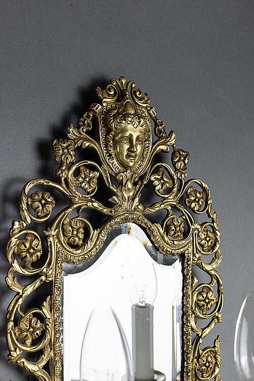 Бра парные "Регине", бронза, зеркало, Франция, конец XIX века
