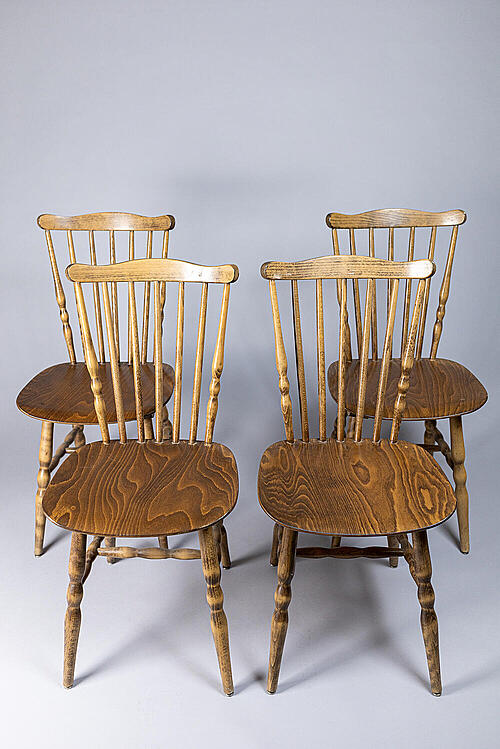 Комплект стульев "Cafe", фирма Baumann, дерево, Франция,  1950-1970 гг.