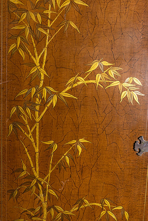 Шкаф "Дидье", роспись по дереву, латунь, Франция, вторая половина XX века