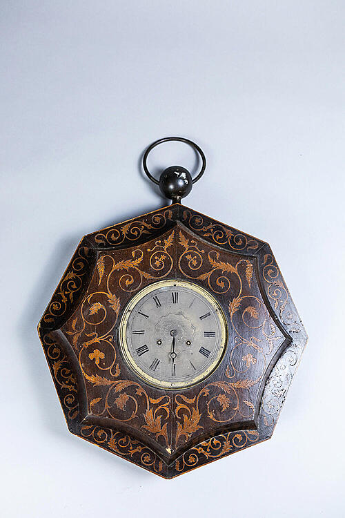 Часы настенные "Tole", интарсия, Франция, вторая половина XIX века