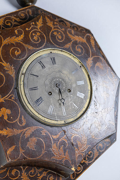 Часы настенные "Tole", интарсия, Франция, вторая половина XIX века