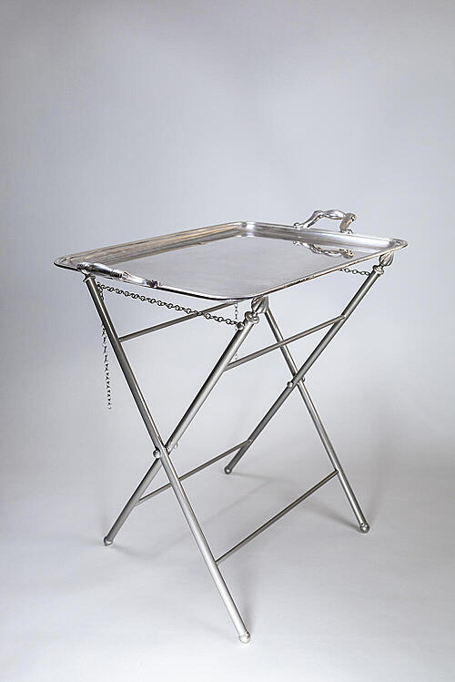 Сервировочный столик "Ферзь",  CHRISTOFLE, серебрение, Франция