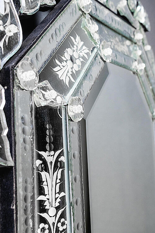 Зеркало венецианское "Сильвана", стекло, Италия, конец XIX века