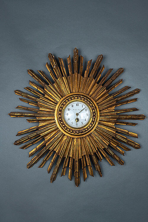 Часы настенные "Soleil", дерево, золочение, Франция, середина XIX века