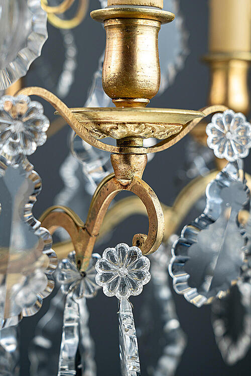 Люстра "Миракль", бронза, латунь, хрустализированное стекло, Франция, первая половина XX ека