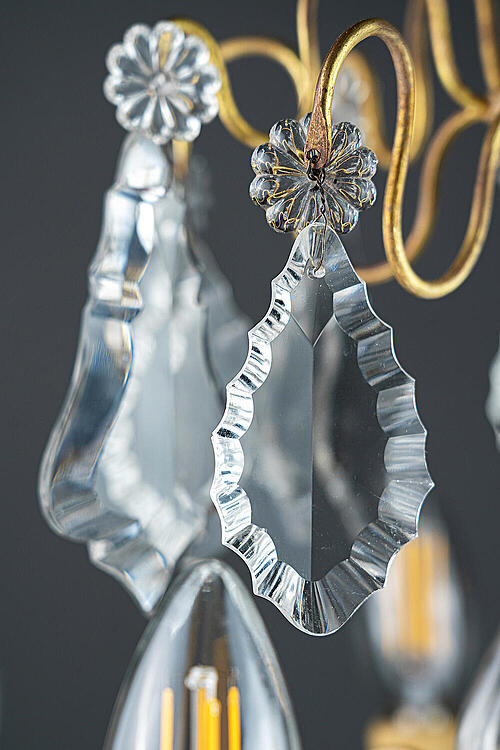 Люстра "Миракль", бронза, латунь, хрустализированное стекло, Франция, первая половина XX ека