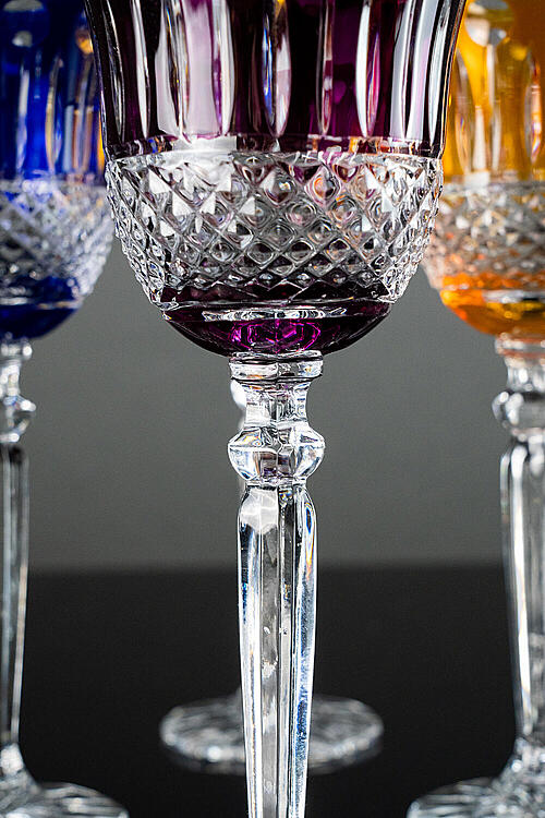Комплект бокалов для вина "Виньи", хрусталь, Франция, середина XX века