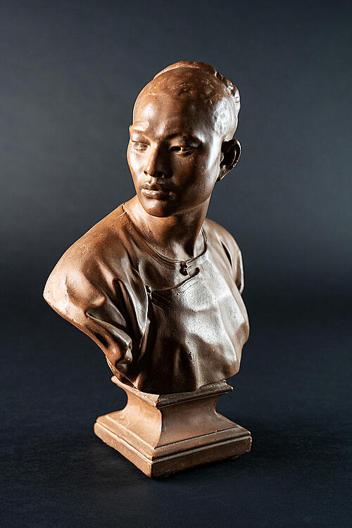 Скульптура "Китаец", терракота,  по модели Жан-Батиста Карпо, Франция, рубеж XIX-XX вв.