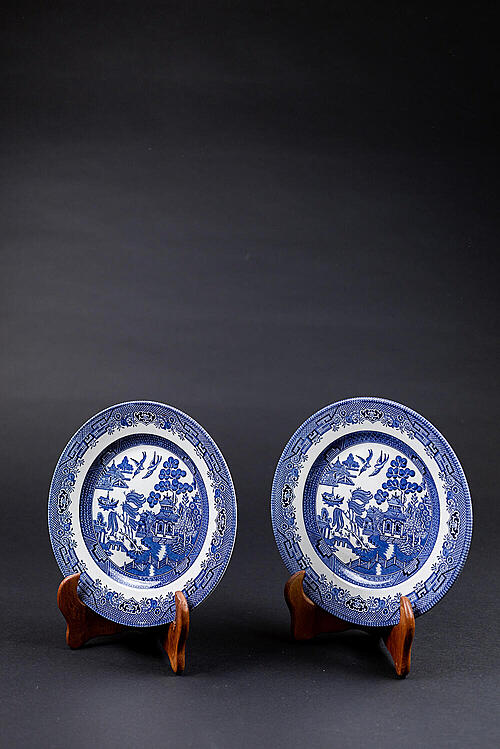 Тарелки декоративные "Голубая ива", Churchill, фаянс, Англия, конец XX века