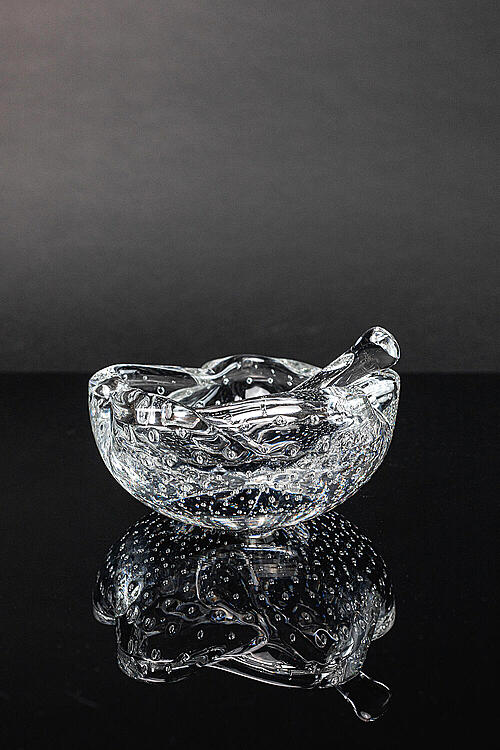 Чаша хрустальная с пестиком "Bullicante", Daum, Франция, середина XX века