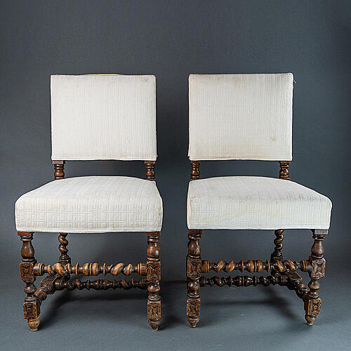 Комплект стульев "Кромвель", Историзм, орех, текстиль, Франция, конец XIX века