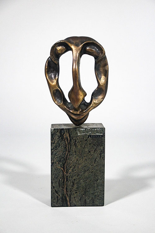 Скульптурная композиция, "Лицо", бронза, Франция, середина XX века