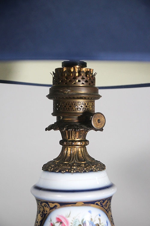 Лампа настольная, фарфор "Старый Париж", Франция, XIX век