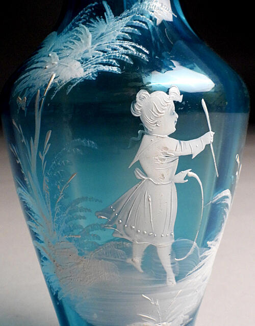 Ваза "Мэри", автор дизайн Мэри Грегори, стекло, США, конец XIX века